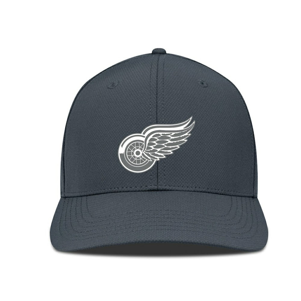 Detroit Red Wings Levelwear Rise Slate & Snow Structured Flex Hat - Charcoal | US 203539037
