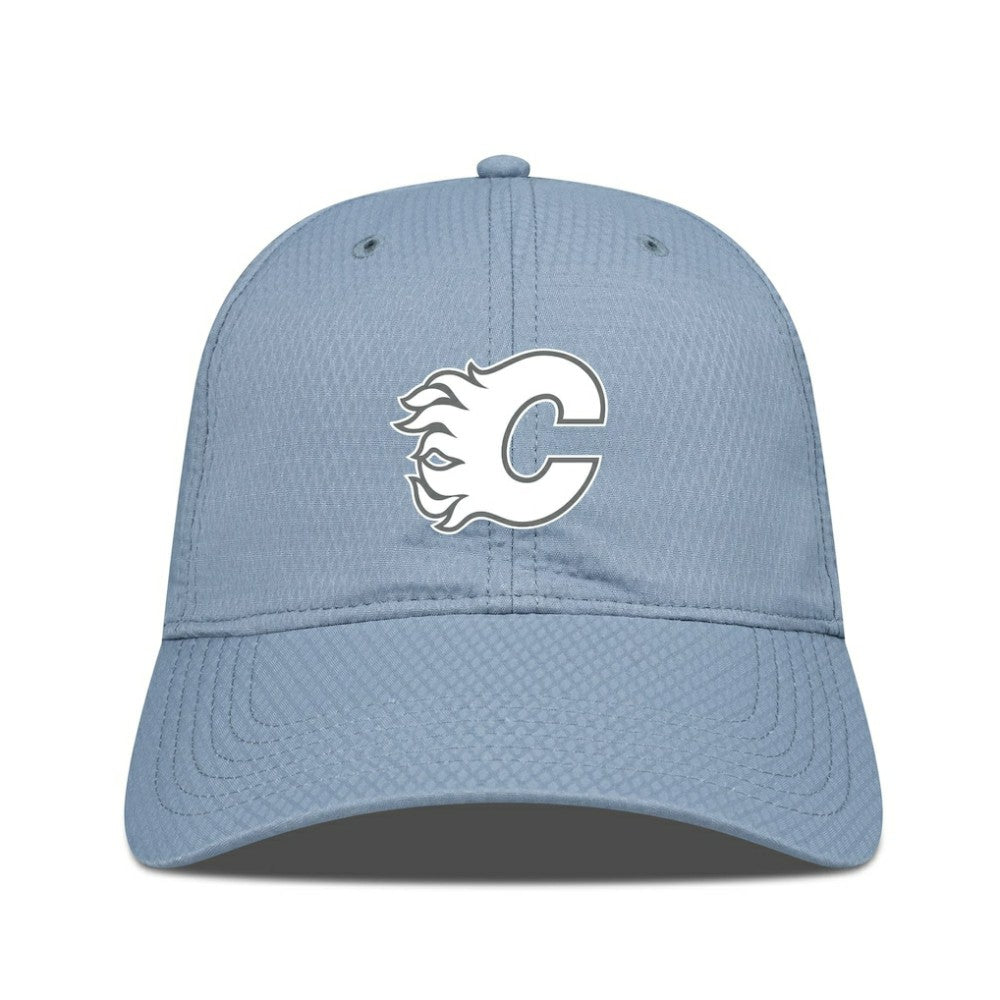Calgary Flames Levelwear Matrix Slate & Snow Unstructured Adjustable Hat - Blue | US 203539046