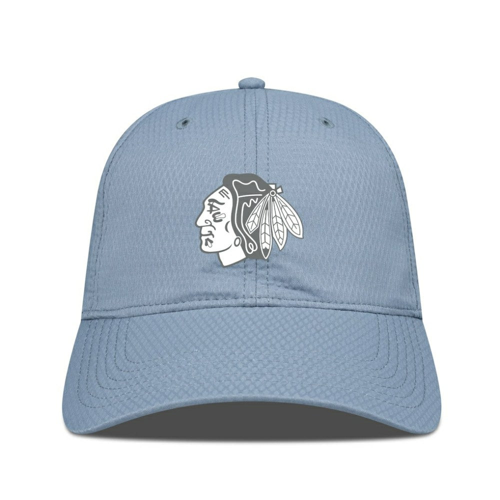 Chicago Blackhawks Levelwear Matrix Slate & Snow Unstructured Adjustable Hat - Blue | US 203539052