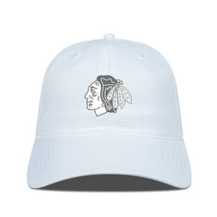 Chicago Blackhawks Levelwear Matrix Slate & Snow Unstructured Adjustable Hat - White | US 203539053