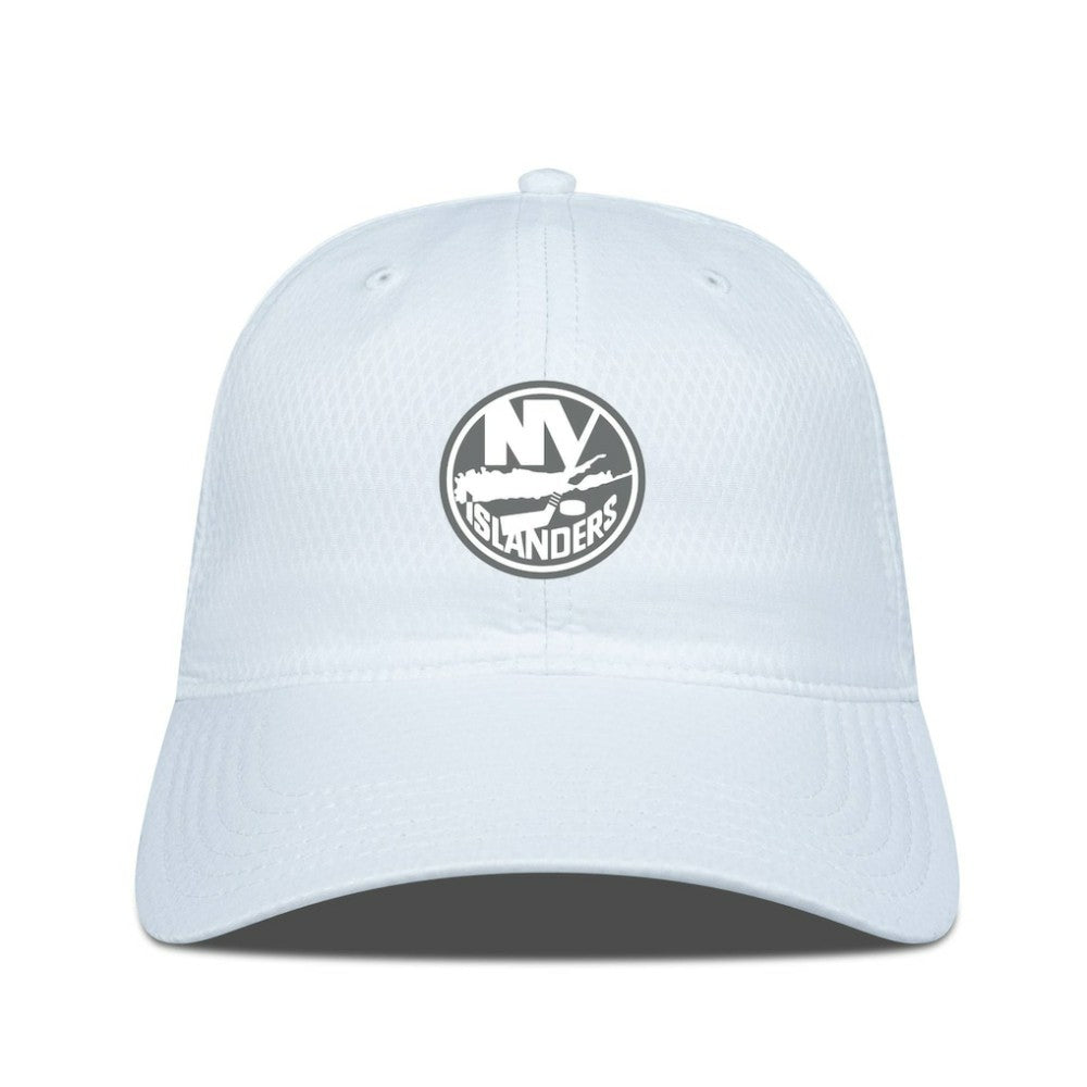 New York Islanders Levelwear Matrix Slate & Snow Unstructured Adjustable Hat - White | US 203539064