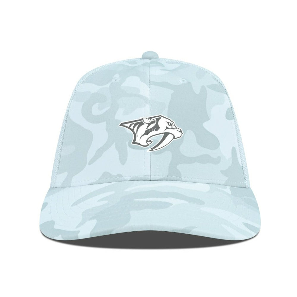 Nashville Predators Levelwear Clash Slate & Snow Meshback Flex Hat - Camo | US 203539099