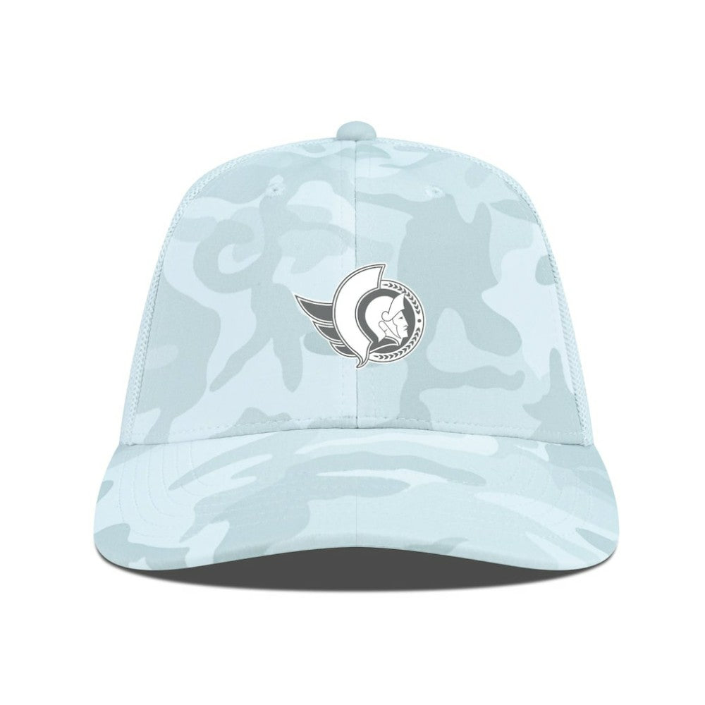 Ottawa Senators Levelwear Clash Slate & Snow Meshback Flex Hat - Camo | US 203539103