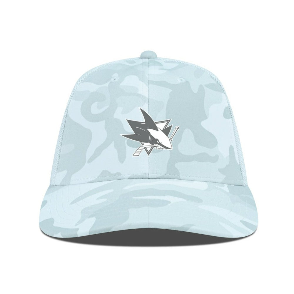 San Jose Sharks Levelwear Clash Slate & Snow Meshback Flex Hat - Camo | US 203539106