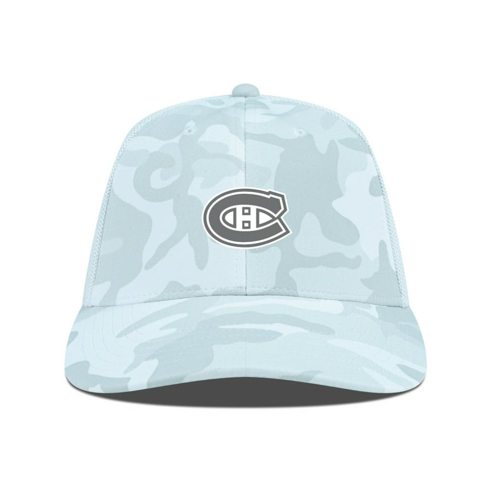 Montreal Canadiens Levelwear Clash Slate & Snow Meshback Flex Hat - Camo | US 203539109
