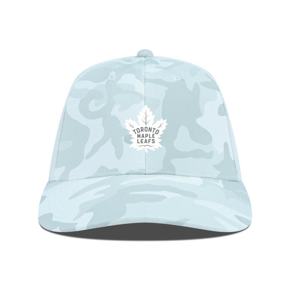 Toronto Maple Leafs Levelwear Clash Slate & Snow Meshback Flex Hat - Camo | US 203539110