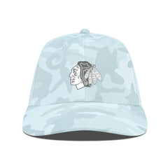 Chicago Blackhawks Levelwear Clash Slate & Snow Meshback Flex Hat - Camo | US 203539126