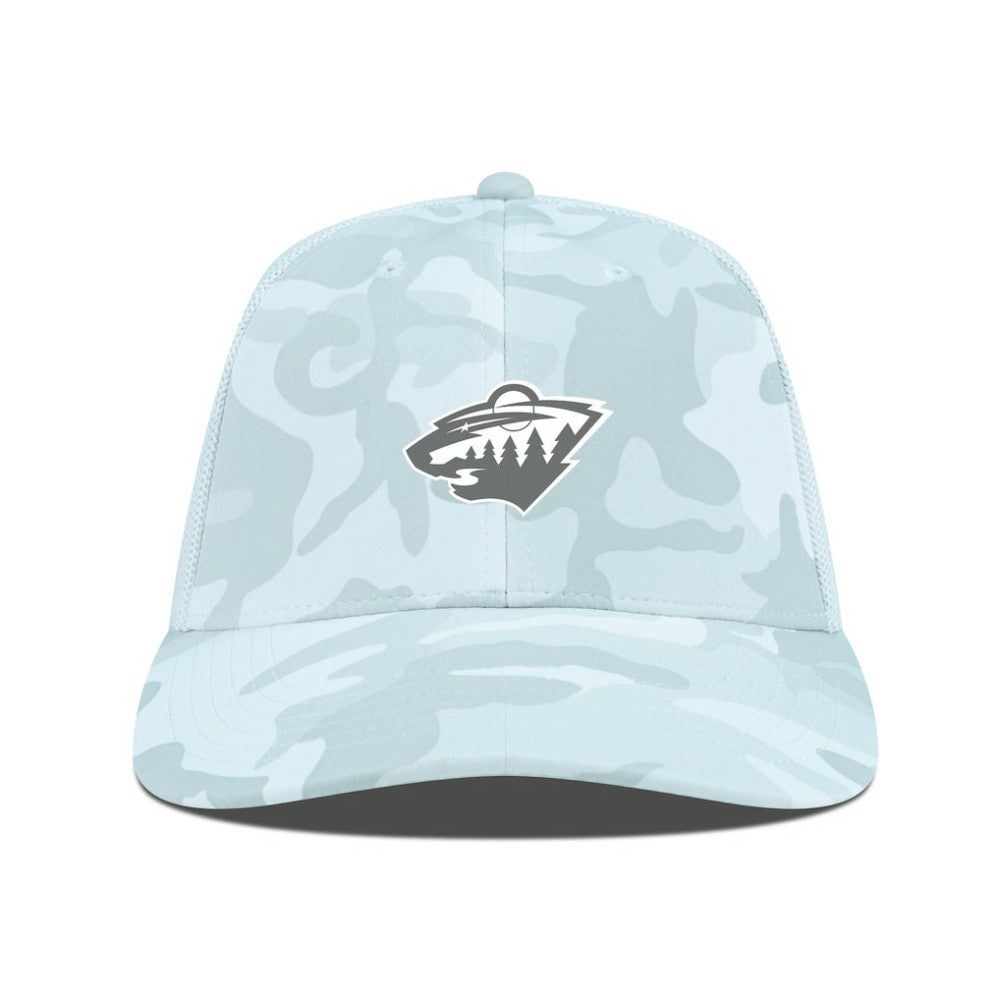Minnesota Wild Levelwear Clash Slate & Snow Meshback Flex Hat - Camo | US 203539127