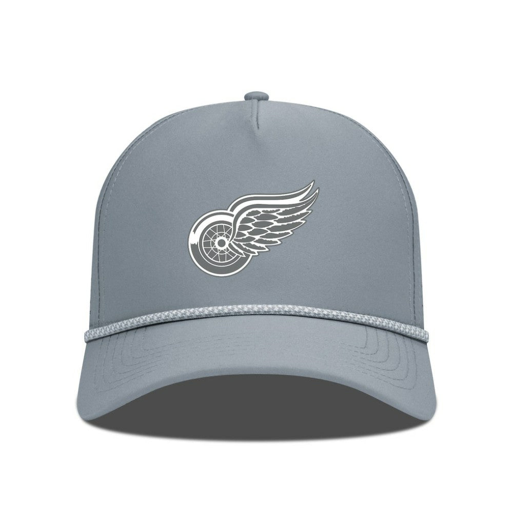 Detroit Red Wings Levelwear Gordon Slate & Snow Rope Adjustable Hat - Gray | US 203539139