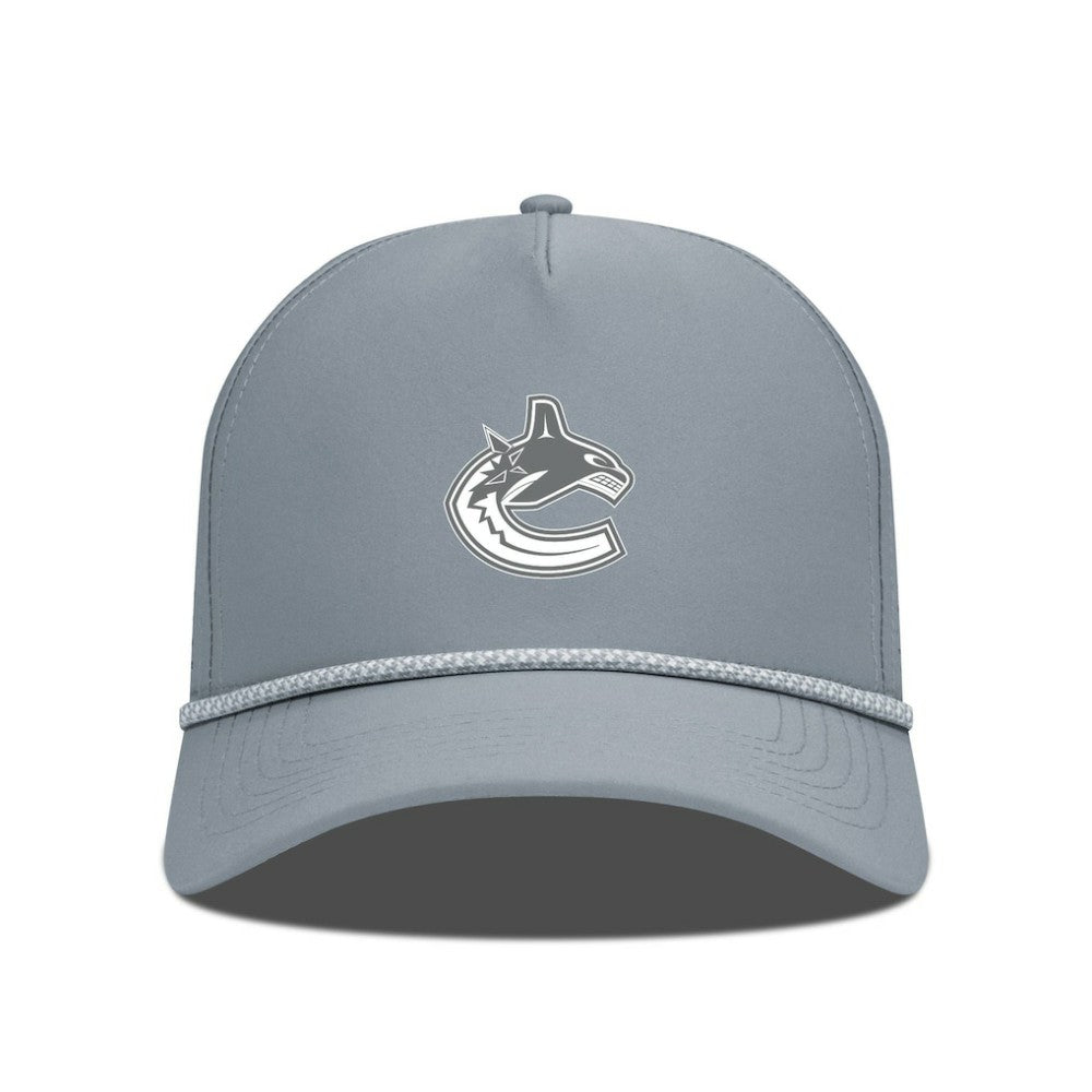 Vancouver Canucks Levelwear Gordon Slate & Snow Rope Adjustable Hat - Gray | US 203539148