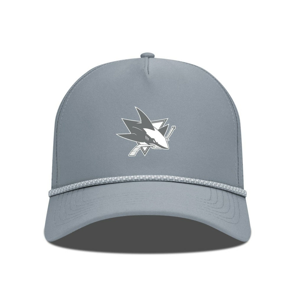 San Jose Sharks Levelwear Gordon Slate & Snow Rope Adjustable Hat - Gray | US 203539156