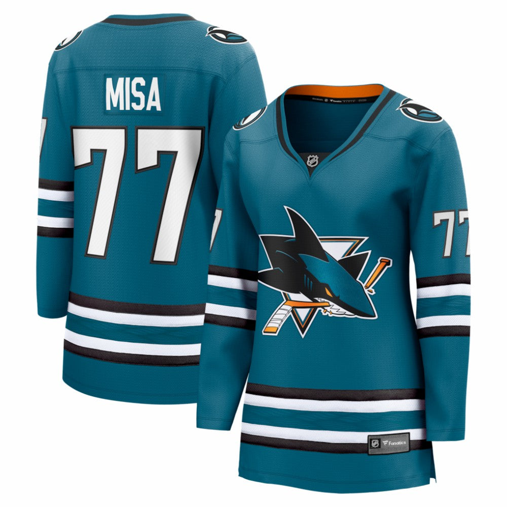 Michael Misa San Jose Sharks Fanatics Women's Breakaway Jersey - Teal | US 203539379