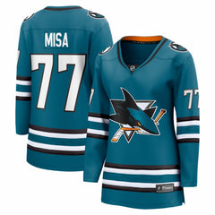 Michael Misa San Jose Sharks Fanatics Women's Breakaway Jersey - Teal | US 203539379