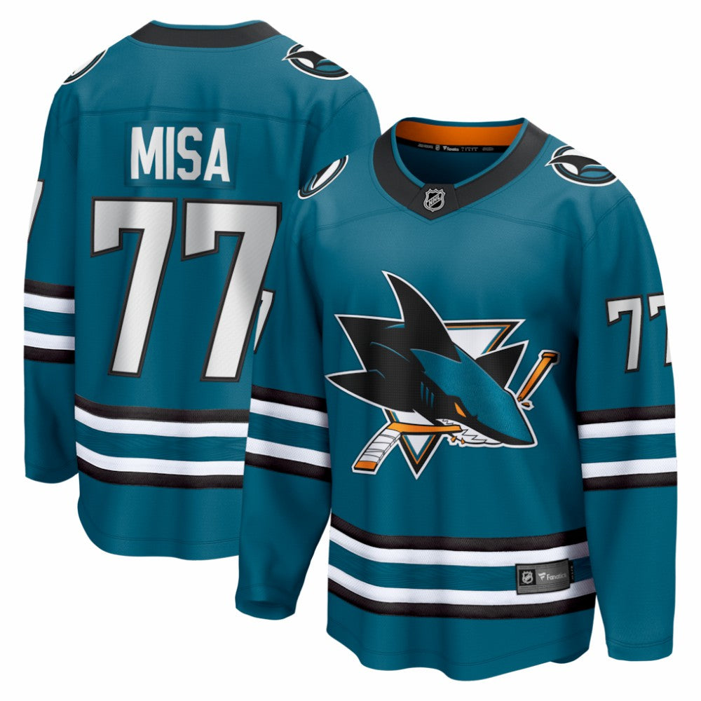 Michael Misa San Jose Sharks Fanatics Breakaway Jersey - Teal | US 203539380