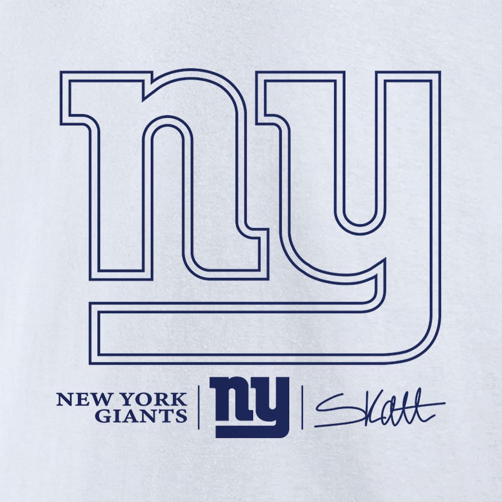 Cam Skattebo New York Giants Tonal Player Name & Number T-Shirt - White T-shirts
