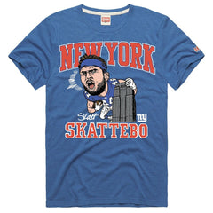 Cam Skattebo New York Giants Homage Unisex Caricature Player Graphic Tri-Blend T-Shirt - Royal T-shirts