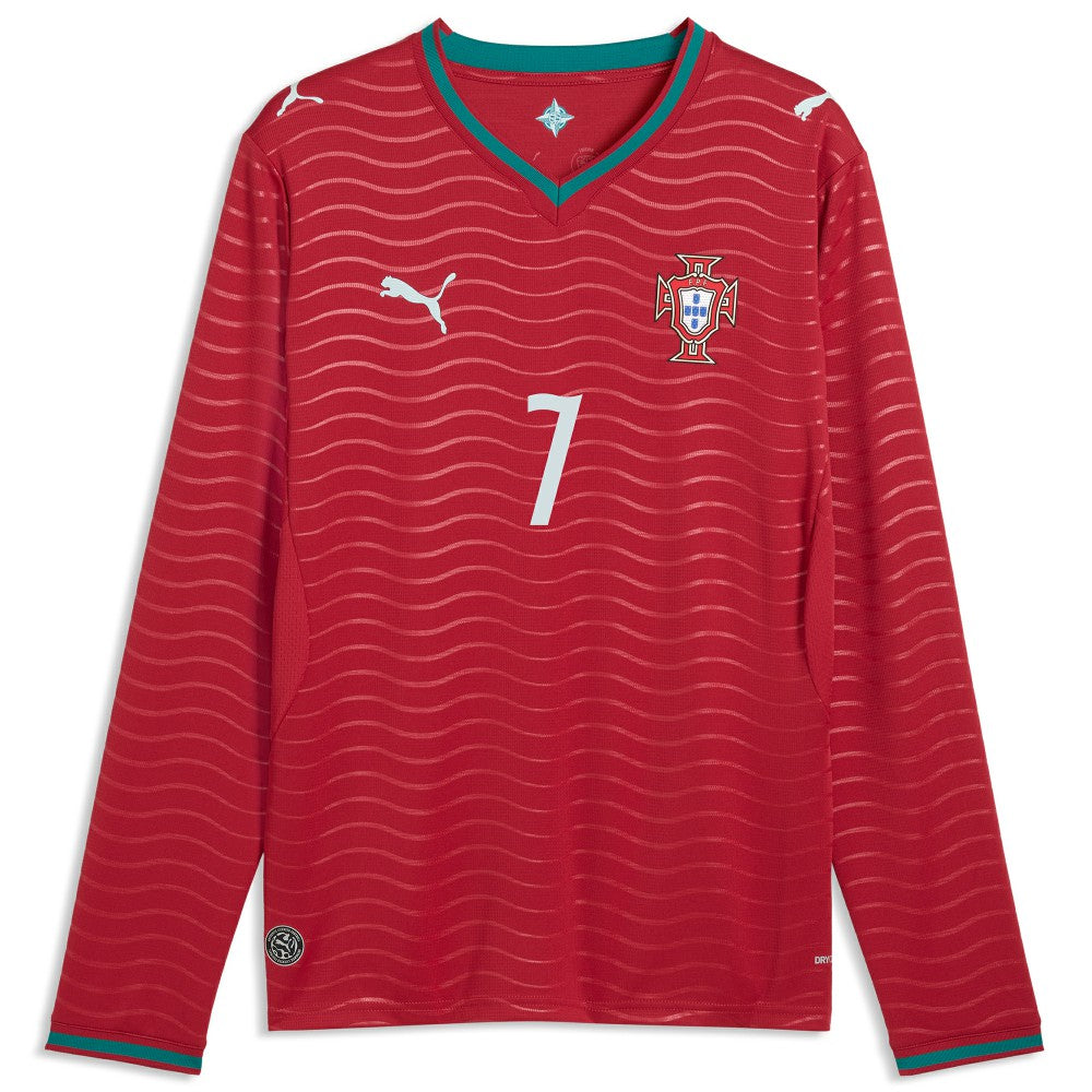 Cristiano Ronaldo Portugal National Team 2026 Home Replica Long Sleeve Jersey Red - Puma