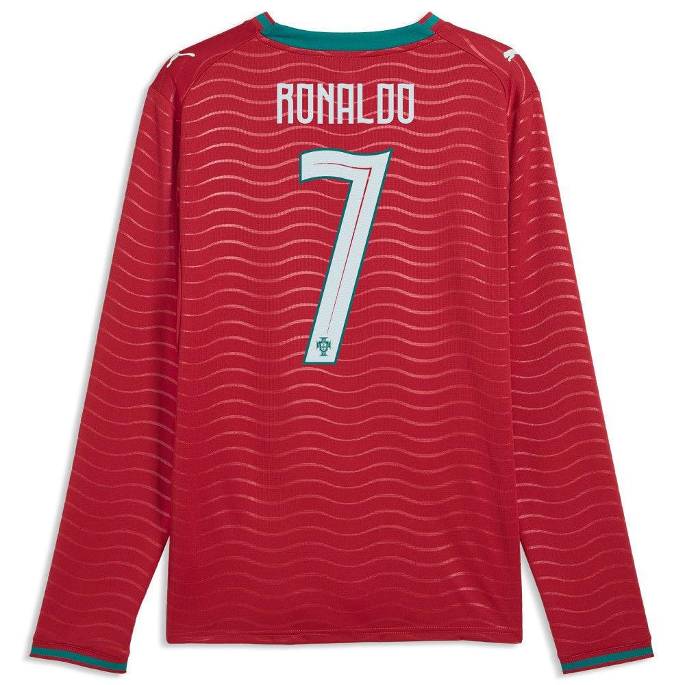 Cristiano Ronaldo Portugal National Team 2026 Home Replica Long Sleeve Jersey Red - Puma