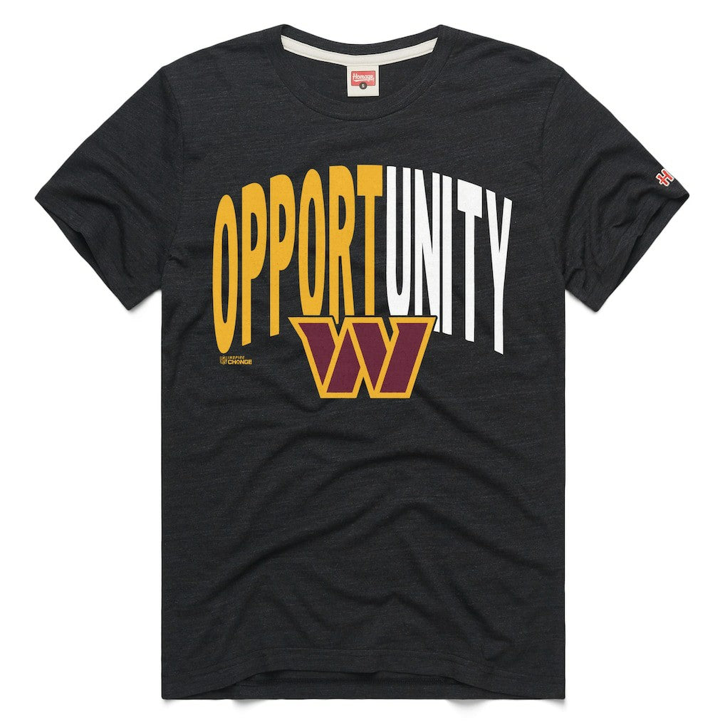 Washington Commanders Homage Unisex 2025 Inspire Change Opportunity Tri-Blend T-Shirt - Charcoal T-shirts