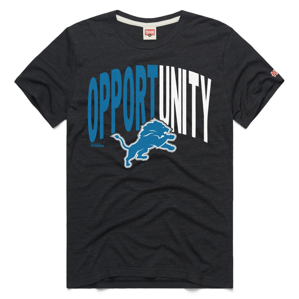 Detroit Lions Homage Unisex 2025 Inspire Change Opportunity Tri-Blend T-Shirt - Charcoal T-shirts