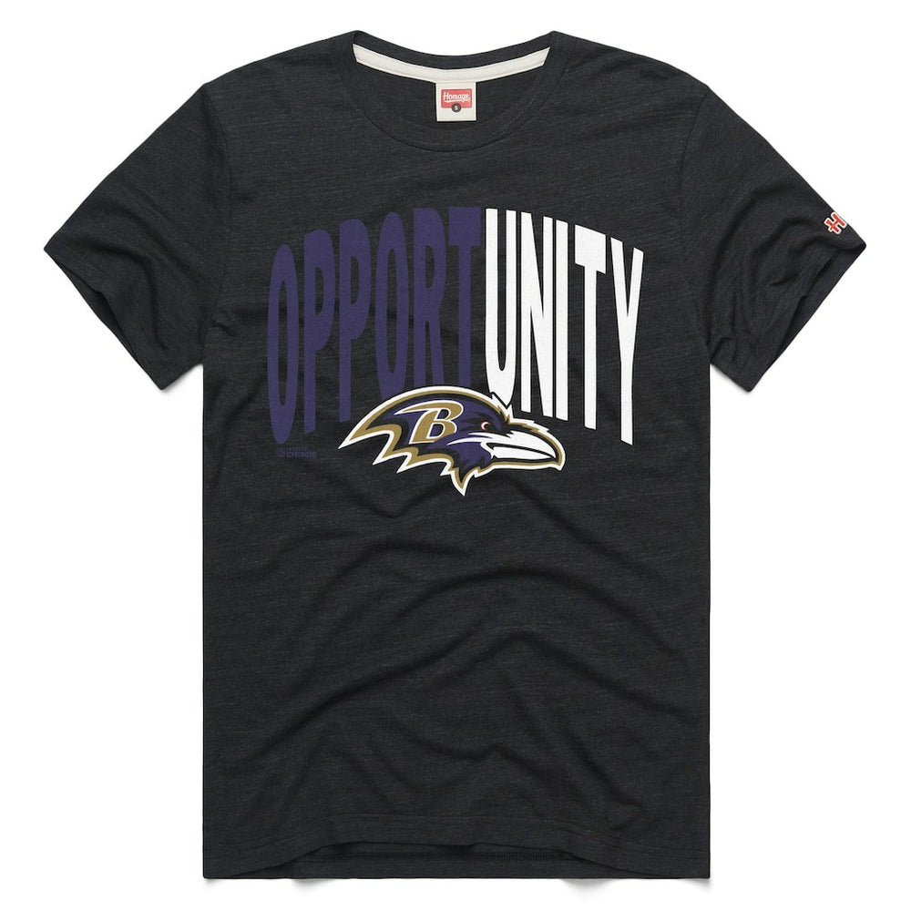 Baltimore Ravens Homage Unisex 2025 Inspire Change Opportunity Tri-Blend T-Shirt - Charcoal T-shirts