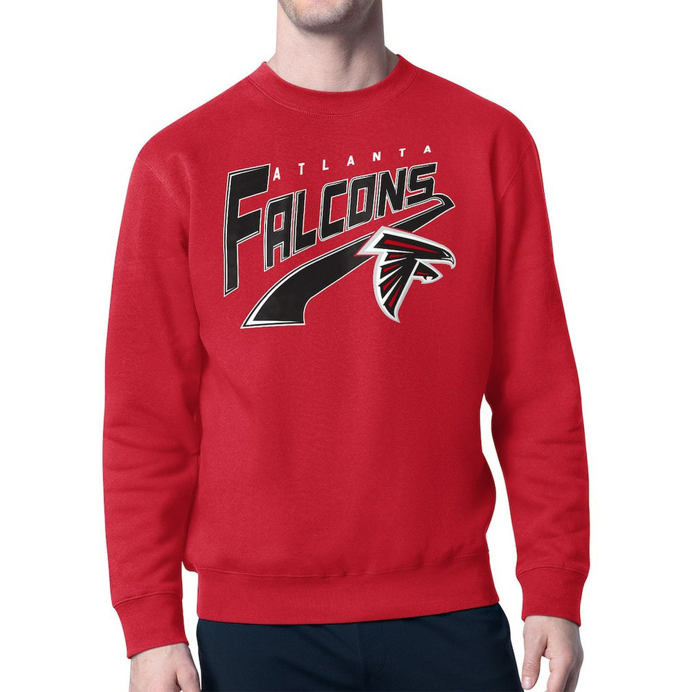 Atlanta Falcons Starter Modern Tailsweep Fleece Sweatshirt - Red Sweatshirts
