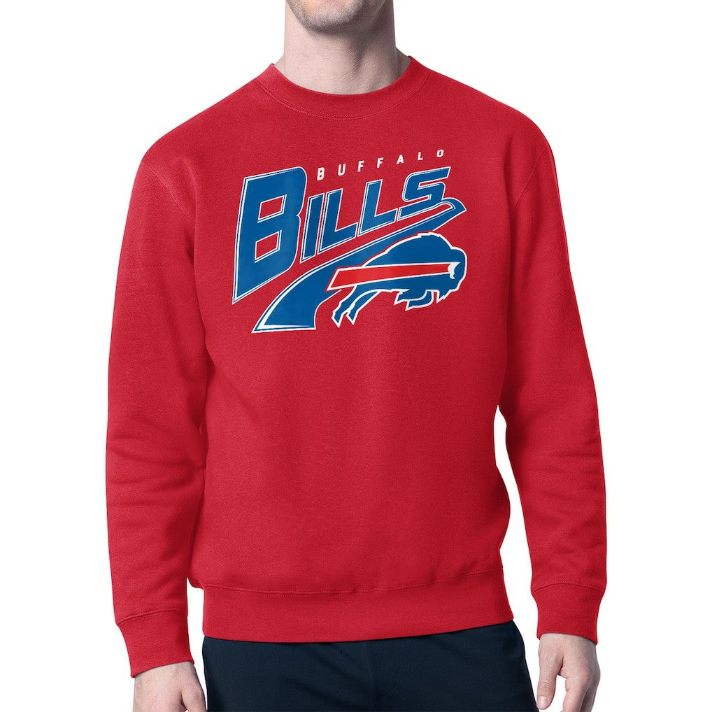 Buffalo Bills Starter Modern Tailsweep Fleece Sweatshirt - Red Sweatshirts