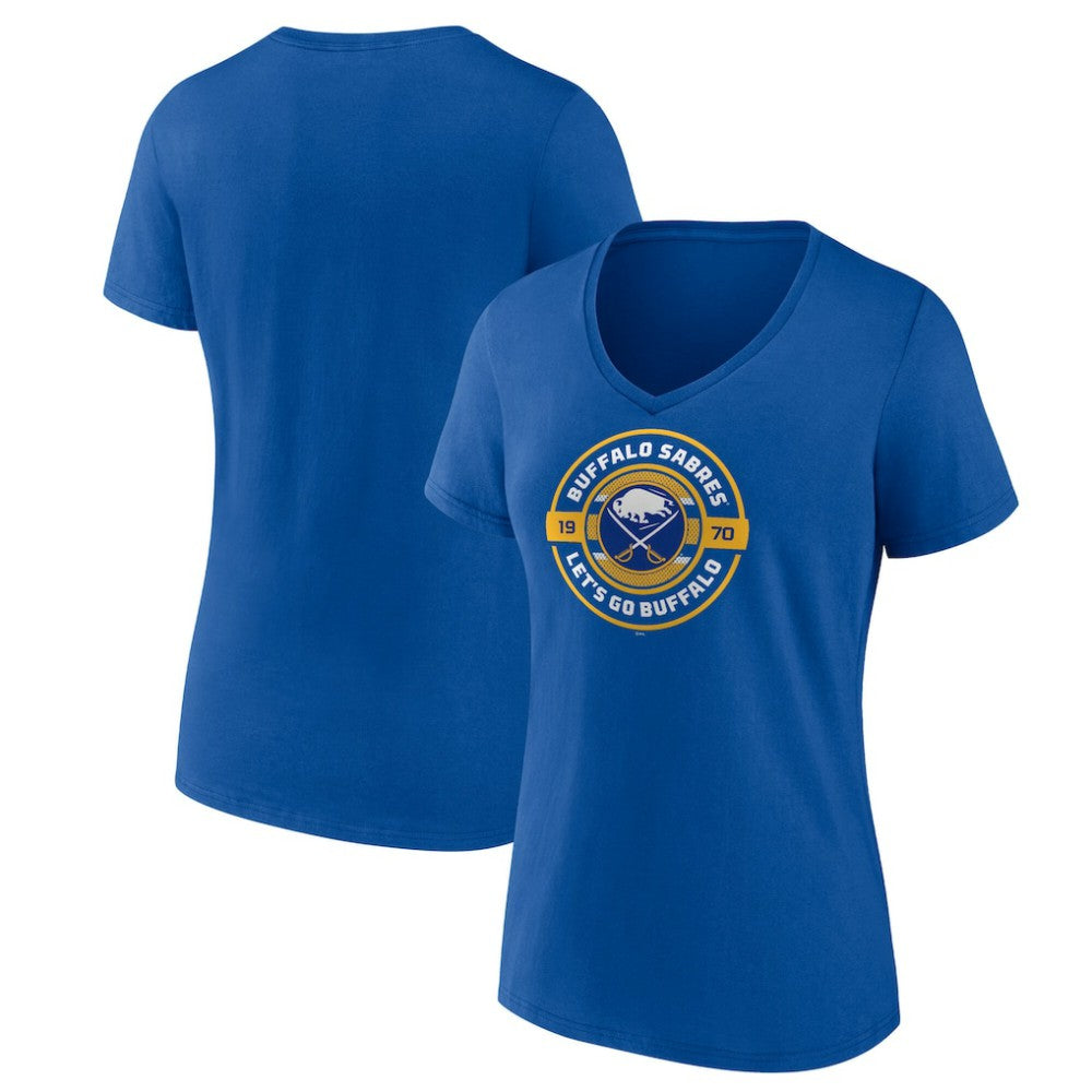 Buffalo Sabres Women's Native V-Neck T-Shirt - Royal | US 203555622