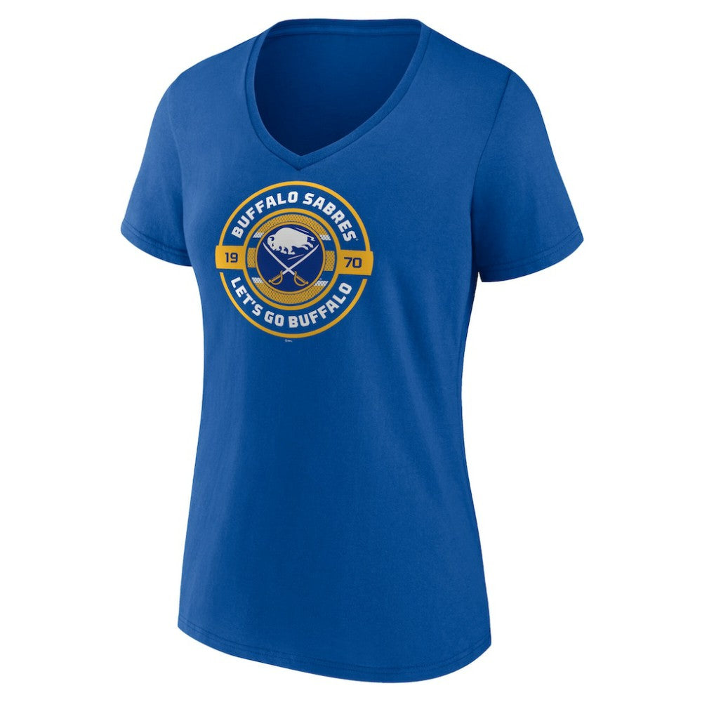 Buffalo Sabres Women's Native V-Neck T-Shirt - Royal | US 203555622
