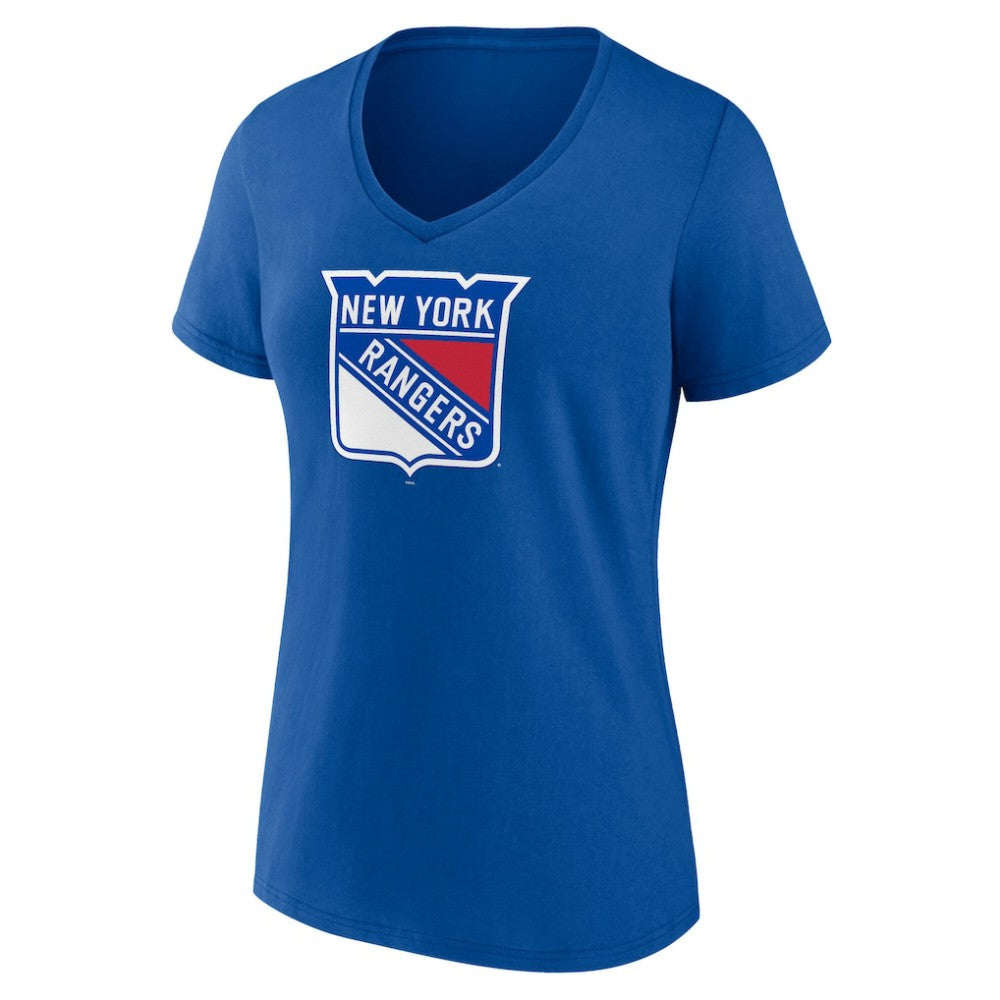 New York Rangers Women's Mother's Day V-Neck T-Shirt - Blue | US 203555661