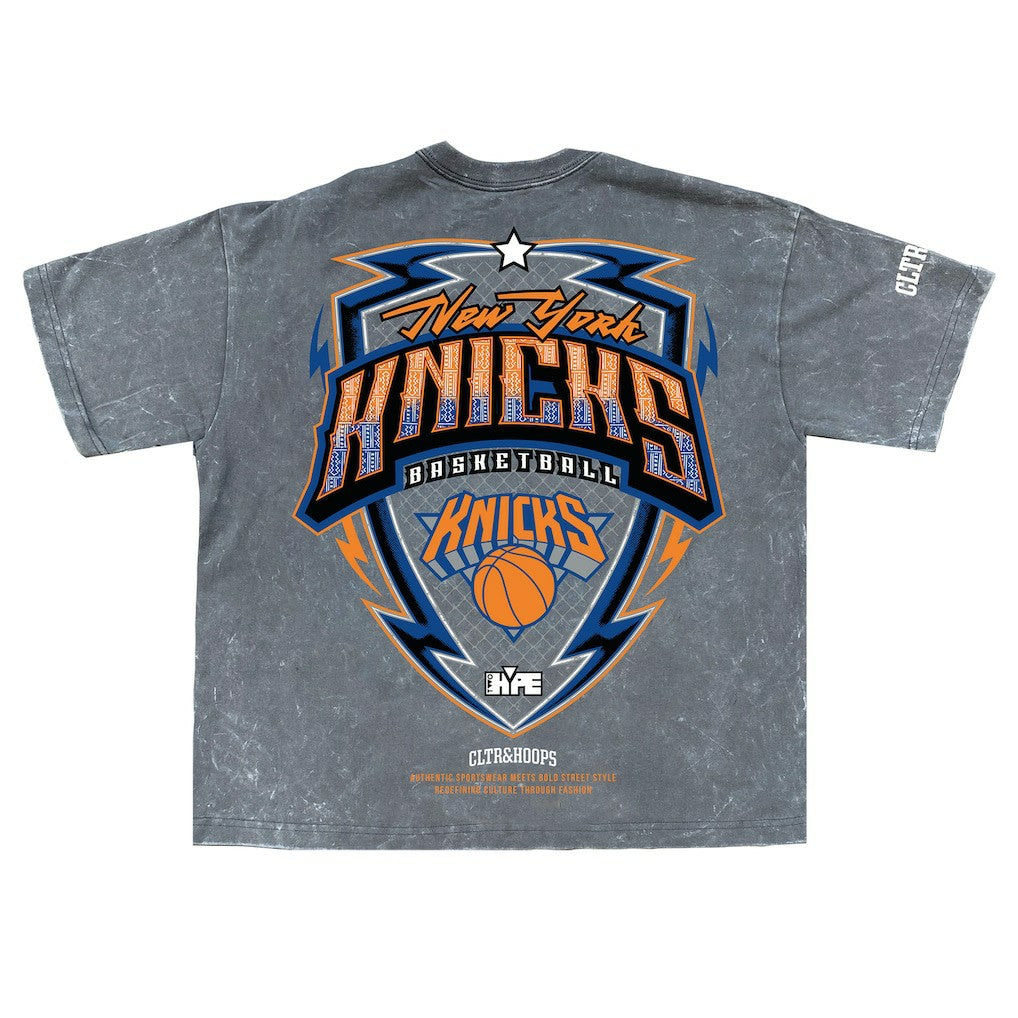 New York Knicks Banner Era Collection Premium T-Shirt Gray - New Era