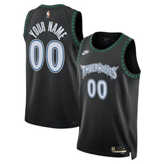 Minnesota Timberwolves Unisex Swingman Custom Jersey Classic Edition Black - Nike