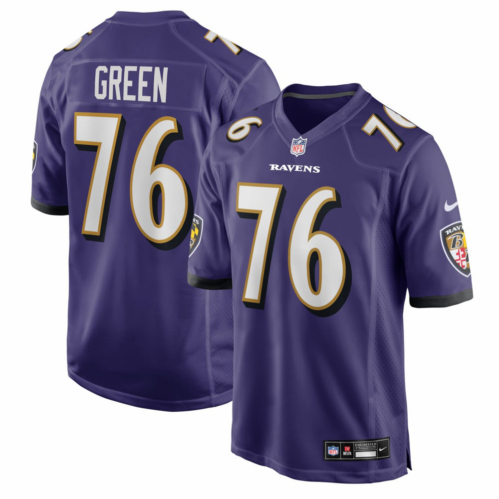 Kenyon Green Baltimore Ravens Team Game Jersey - Purple Jerseys