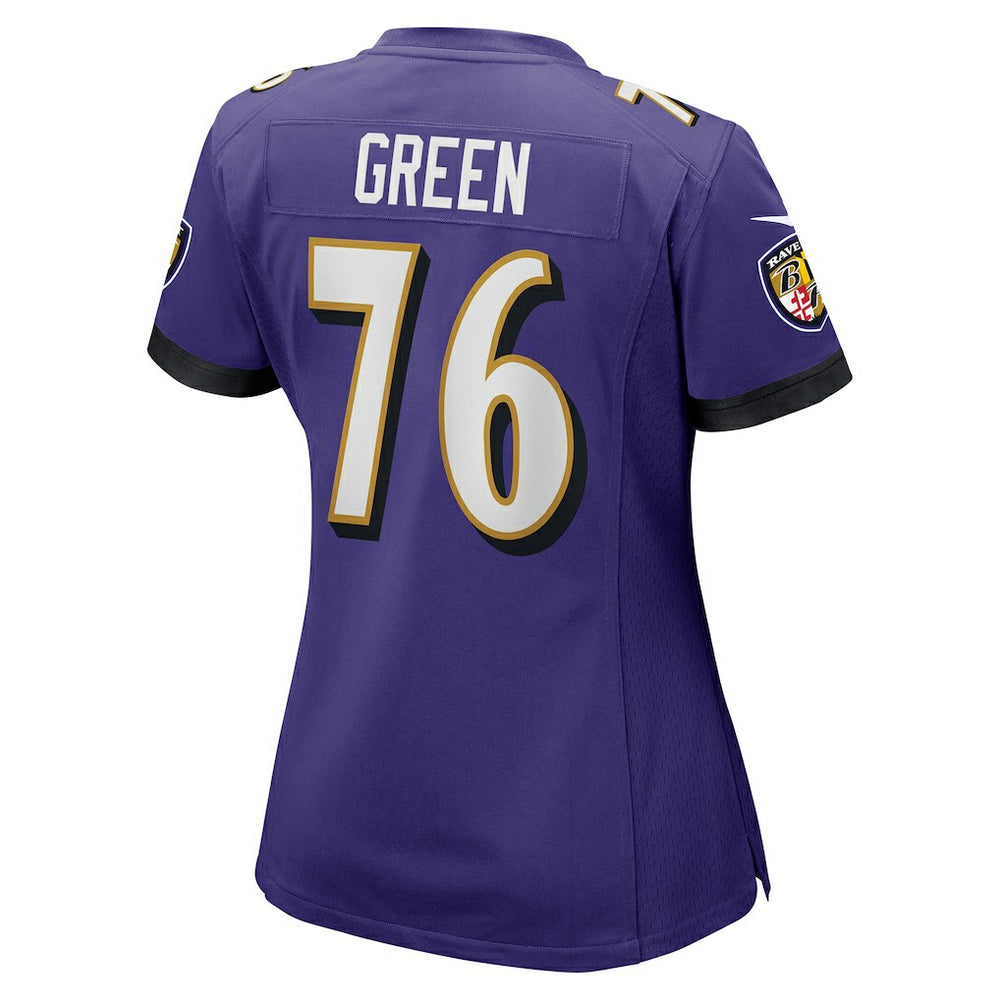 Kenyon Green Baltimore Ravens Women's Team Game Jersey - Purple Jerseys