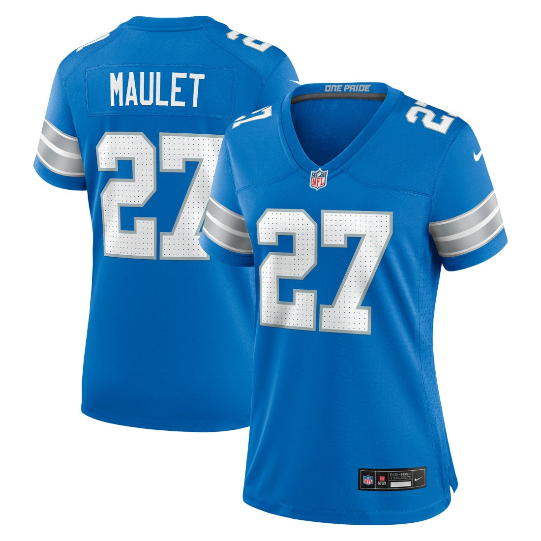 Arthur Maulet Detroit Lions Women's Team Game Jersey - Blue Jerseys