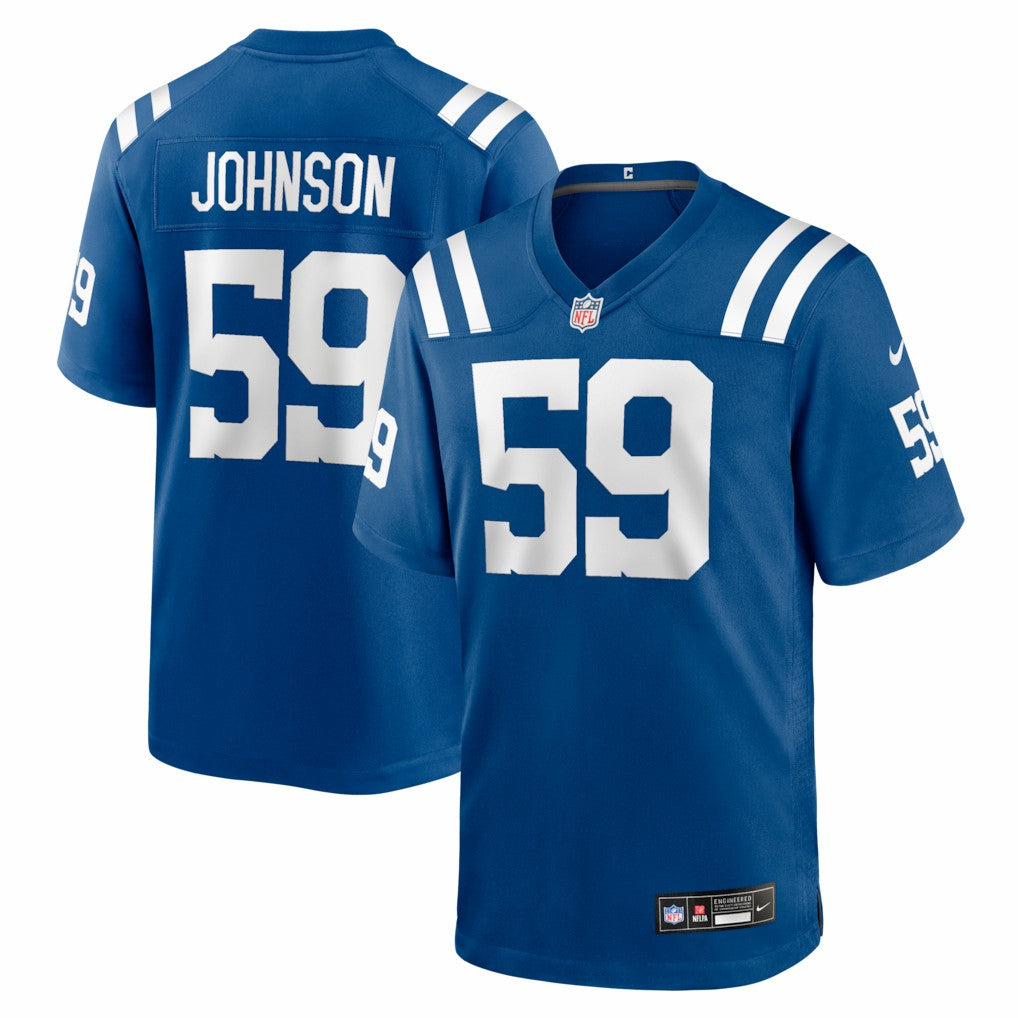 Buddy Johnson Indianapolis Colts Team Game Jersey - Royal Jerseys