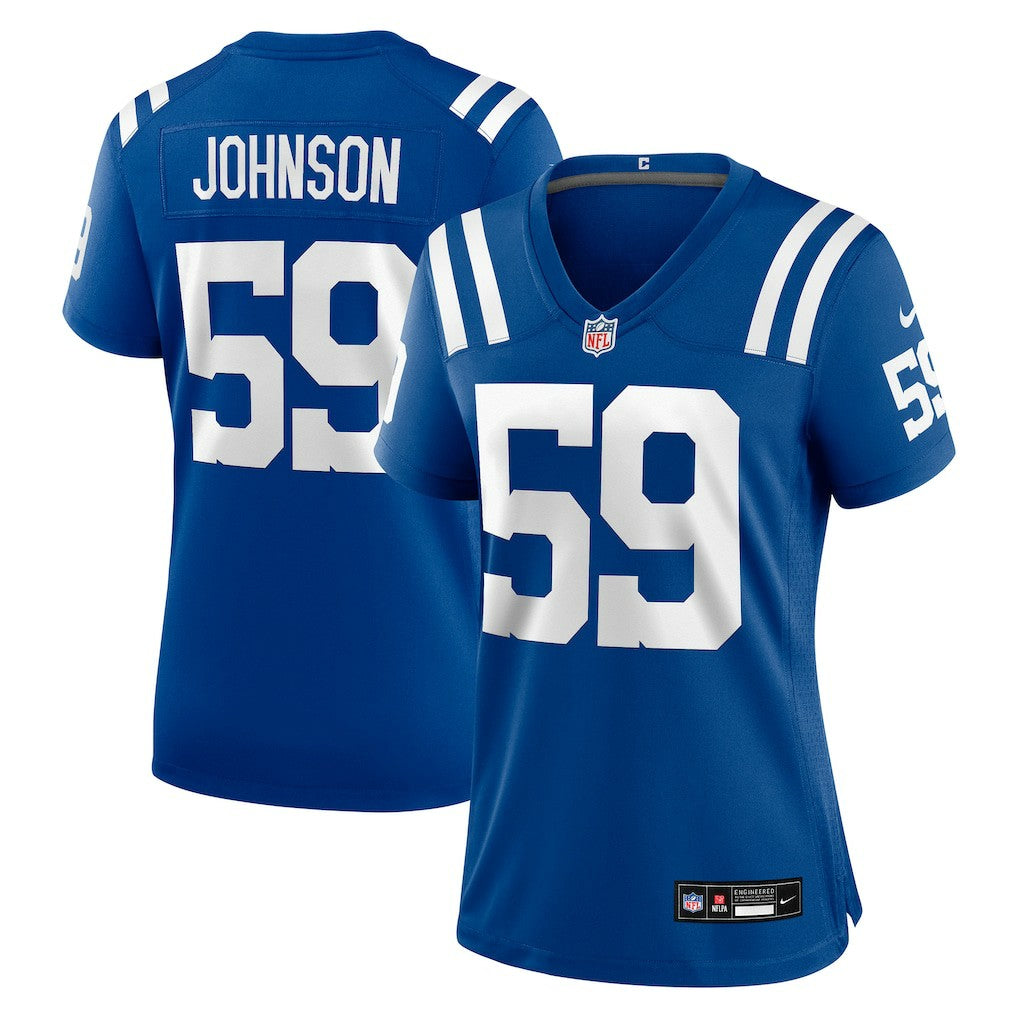Buddy Johnson Indianapolis Colts Women's Team Game Jersey - Royal Jerseys