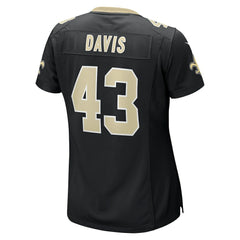Michael Davis New Orleans Saints Women's Team Game Jersey - Black Jerseys