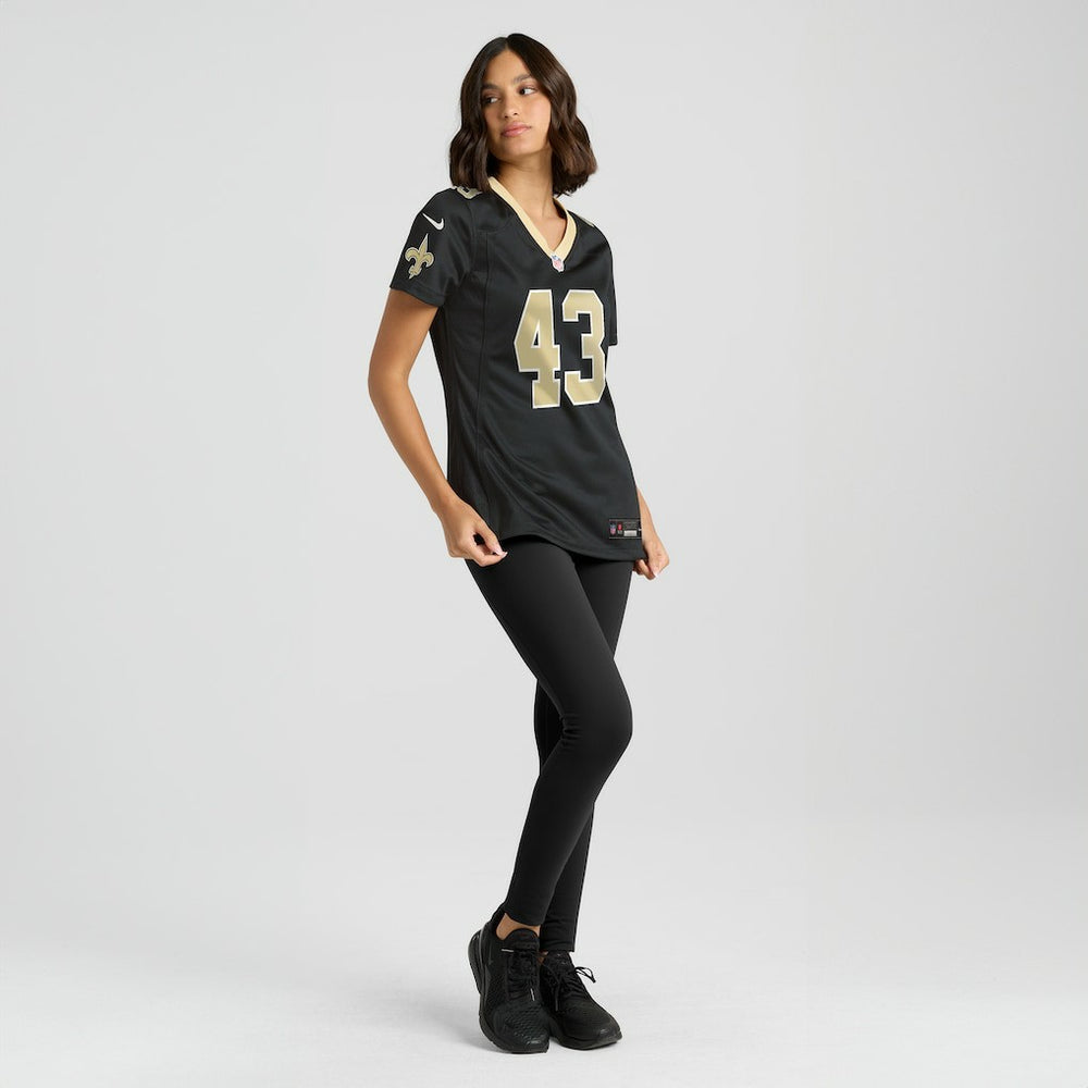 Michael Davis New Orleans Saints Women's Team Game Jersey - Black Jerseys