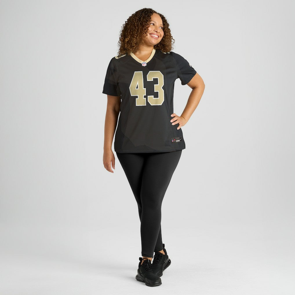 Michael Davis New Orleans Saints Women's Team Game Jersey - Black Jerseys