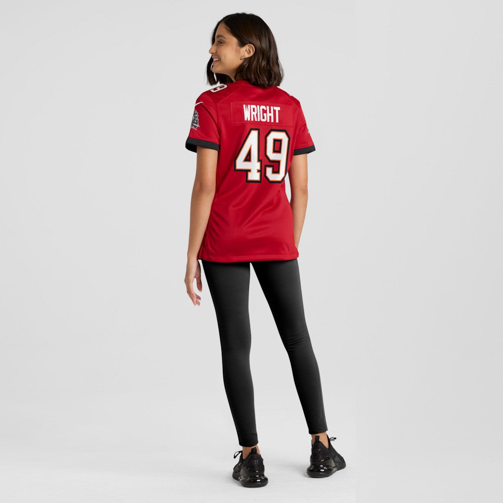 Owen Wright Tampa Bay Buccaneers Women's Team Game Jersey - Red Jerseys