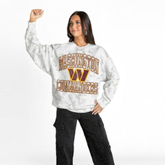Washington Commanders Gameday Couture Women's Whiteout Oversized Premium Fleece Sweatshirt - Arctic Camo Sweatshirts