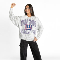 New York Giants Gameday Couture Women's Whiteout Oversized Premium Fleece Sweatshirt - Arctic Camo Sweatshirts