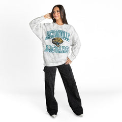 Jacksonville Jaguars Gameday Couture Women's Whiteout Oversized Premium Fleece Sweatshirt - Arctic Camo Sweatshirts