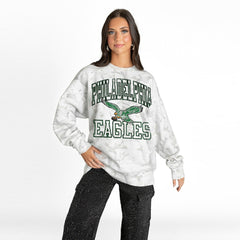 Philadelphia Eagles Gameday Couture Women's Whiteout Oversized Premium Fleece Sweatshirt - Arctic Camo Sweatshirts
