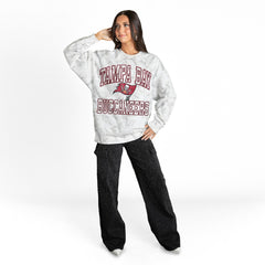 Tampa Bay Buccaneers Gameday Couture Women's Whiteout Oversized Premium Fleece Sweatshirt - Arctic Camo Sweatshirts