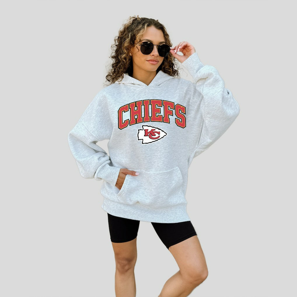 Kansas City Chiefs Gameday Couture Women's Fan Edition Premium Weight Hoodie - Ash Hoodies