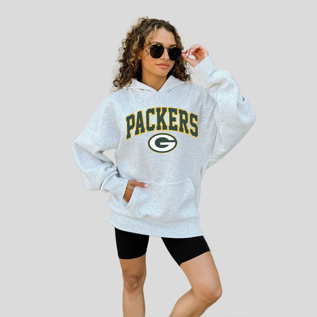 Green Bay Packers Gameday Couture Women's Fan Edition Premium Weight Hoodie - Ash Hoodies