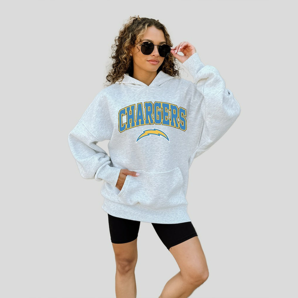 Los Angeles Chargers Gameday Couture Women's Fan Edition Premium Weight Hoodie - Ash Hoodies