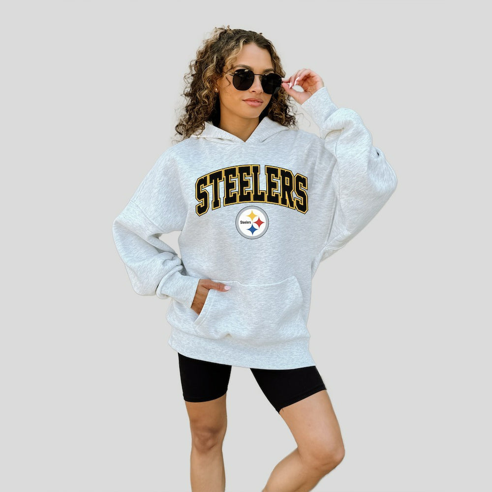 Pittsburgh Steelers Gameday Couture Women's Fan Edition Premium Weight Hoodie - Ash Hoodies